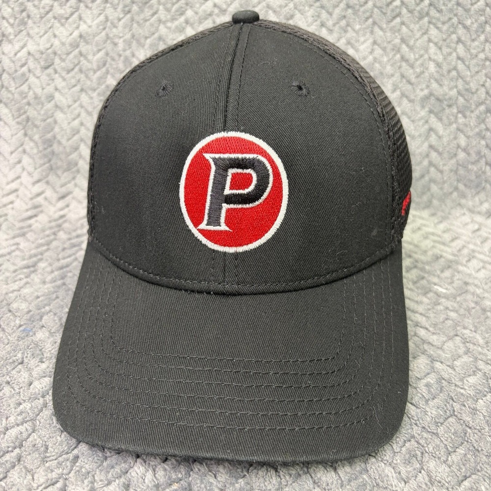Ivory Headwear Pro Truck Lines Black Mesh Trucker Hat Style 1200 Cap